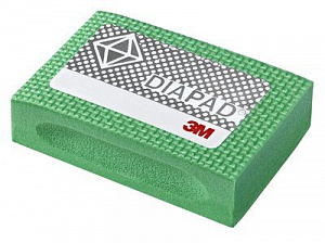 Губка шлифовальная алмазная 6200J N250, зеленая, 90 мм х 55 мм х 25 мм