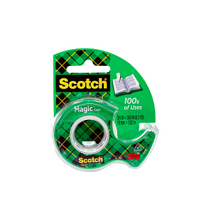 Лента невидимая клейкая Scotch® Magic™ на мини-диспенсере, 19 мм х 7,5 м